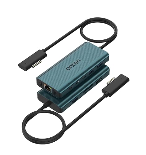 Surface Docking Station. 12-in-1 Docking Station for Microsoft Surface Pro 9/8/X/7/6/5/4/3, Surface Laptop 5/4/3/2/1,Surface Laptop Go 3/2/1, Surface Book 3/2/1, PD Charger Required.