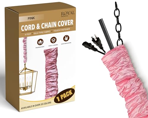 Royal Designs, Inc. CC-23-PNK Pink Cord & Chain Cover4' Silktype Fabric Touch Fastener, Pink - color: Pink, size: 1 Pack