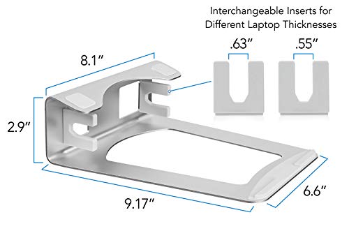 Mount-It! Vertical Laptop Holder for Desk, 2-in-1 Aluminum Laptop Stand