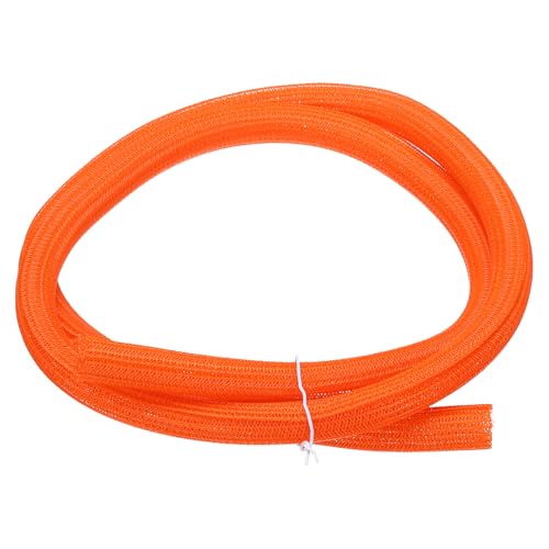 MECCANIXITY Split Sleeve Wire Loom Braided Sleeve 1/2" 5Ft Orange - color: Orange, size: 1/2" x 5Ft