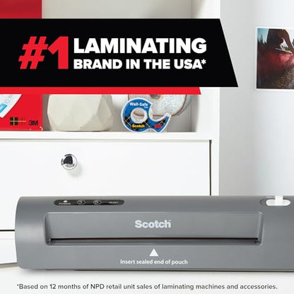 Scotch Thermal Laminator (TL901X) and 50 Scotch Dry Erase Thermal Laminating Pouches | Letter Size | Clear Professional Finish