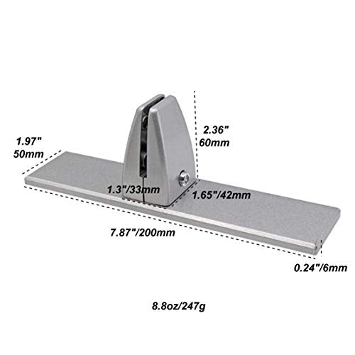 2 Pcs Sneeze Guard Clamp, Bracket Sneeze Guard Shield Base for Countertops, Stick On Heavy Duty Auminum Partition Guard Clamp, Panel Support Clamp Stand for Clear Desktop Counter Reception - color: Argentée