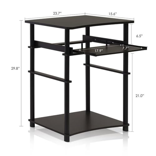 Furinno Home Computer Desk, Espresso/Black - color: Espresso/Black, size: 16 Inch Wide
