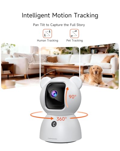 2 Pack 2.5K Cameras for Home Security, Non-Subscription AI Human/Pet/Crying Detection, 4MP Dog/Cat/Pet Camera Indoor with Phone App, Pan Tilt 2.4G WiFi Indoor Cameras, IR Night Vision, 2-Way Audio - style: 2 Pack 2.5K Camera