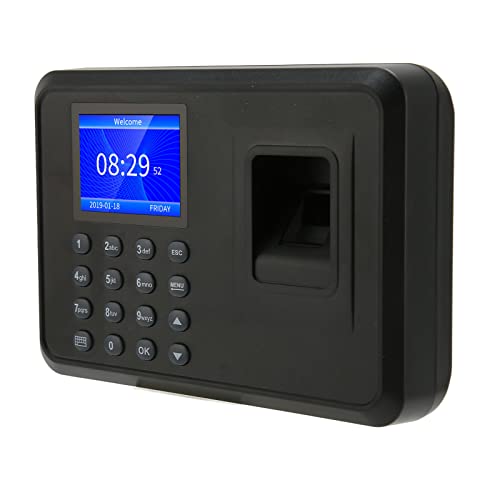 Septpenta Fingerprint Clock, 2.4 Inch Biometric Employee Time Clock, 1000 Users, 2 Types of Recognition, Finger Scan, Door Access Support, for Small Business and Office(USA)
