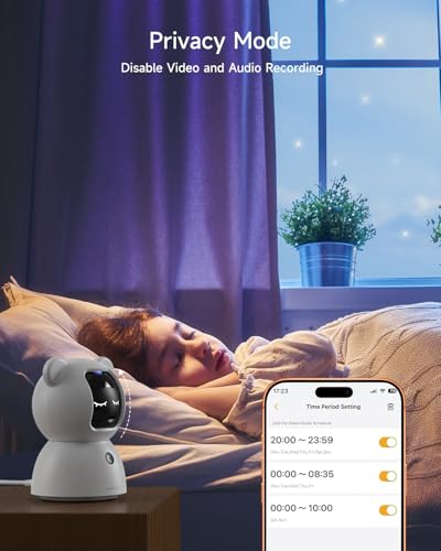 2.5K Camera for Home Security, Non-Subscription AI Human/Pet/Crying Detection, 4MP Dog/Cat/Pet Camera Indoor with Phone App, Pan Tilt 2.4G WiFi Indoor Cameras, IR Night Vision, Full Duplex 2-Way Audio - style: 2.5K Camera