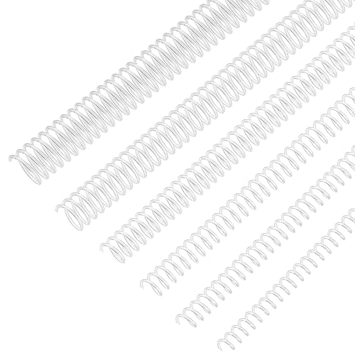 Leinuosen 120 Pack Binder Coils,1/4 5/16 3/8 1/2 5/8 3/4 Inch,Transparent - color: Transparent, size: 1/4 5/16 3/8 1/2 5/8 3/4 Inch