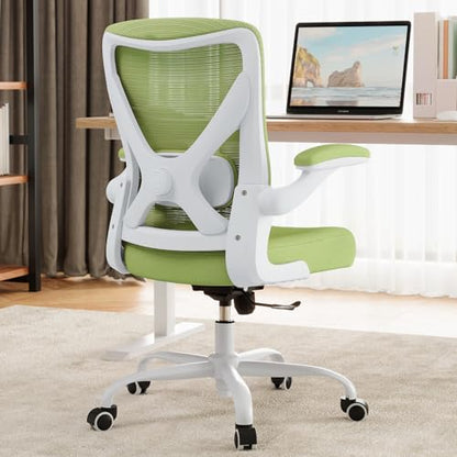 Ergalithic Office Chair: Mesh Ergonomic Desk Chair with 3D Lumbar & Swivel - color: Green, size: Pack of 1