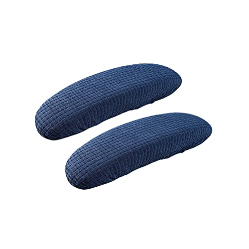 Kakalote Stretchable Office Chair Armrest Covers, 1Pairs Removable Arm Rest Slipcovers Elastic Arm Covers Protectors for Office, Desk, Gaming Chairs(Navy Blue-No Padding) - color: Navy Blue