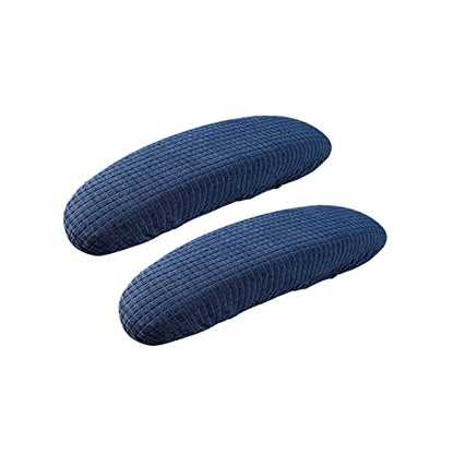 Kakalote Stretchable Office Chair Armrest Covers, 1Pairs Removable Arm Rest Slipcovers Elastic Arm Covers Protectors for Office, Desk, Gaming Chairs(Navy Blue-No Padding) - color: Navy Blue