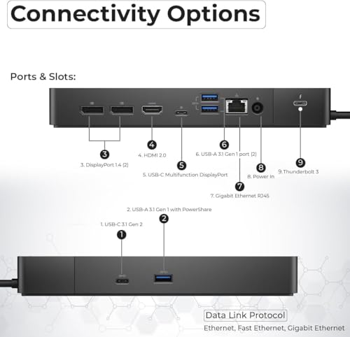 Dell WD19TBS 180W Thunderbolt Dock Bundle, 130W PD + HDMI + DP + TB Cables + Cloth, Black - style: Dell WD19TBS New