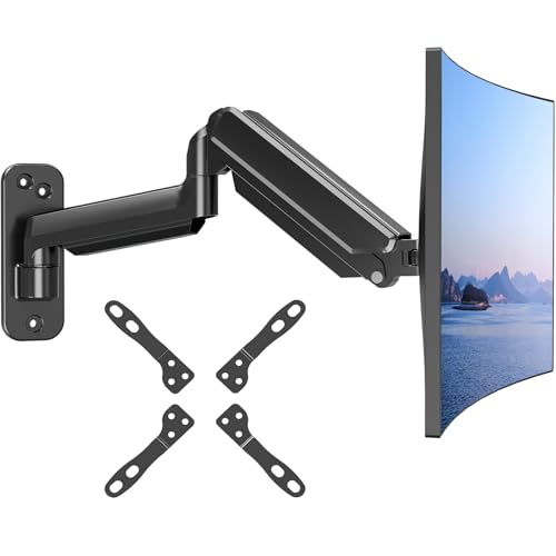 MOUNT PRO Monitor Wall Mount for Max 35 inch/26.4lbs Flat Curved Screens, Premium Heavy Duty Single Monitor Arm, Full Motion Ultrawide Wall Mount with VESA Extension Kit, VESA Mount 200x200mm