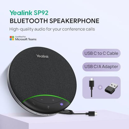 Yealink SP92 USB Speakerphone Bluetooth Conference Speakers and Microphone - size: SP92 without Dongle