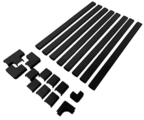Legrand Wiremold C210SBK Cordmate II 128 Inch 20 Piece Cord Cover Kit, Organizer for Wall, Holds Up to 3 Cords or Cables, Sustainable Packaging, Black (1 Pack) - style: C210SBK Sortable - 128 Inches Black