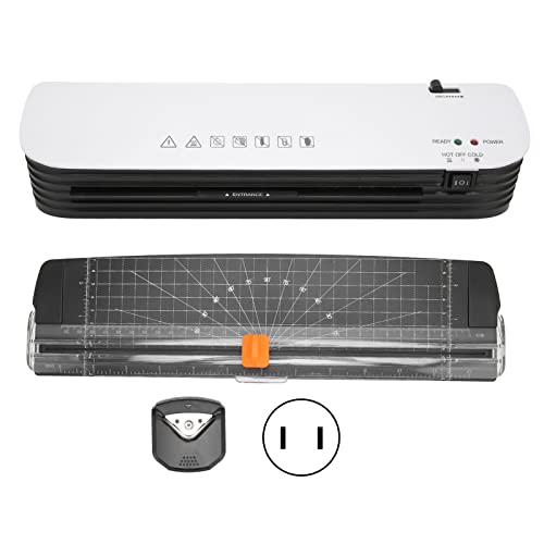 ASHATA SL299 Thermal Laminator Machine, 9 inch Hot Cold Laminating Machine with Paper Cutter and Corner Rounder, Anti Jam Lamination Machine for Laminate Recipe Cards, Photos and