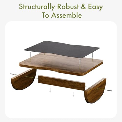 Ergonomic Wooden Foot Rest for Under Desk at Work - size: Single Layer