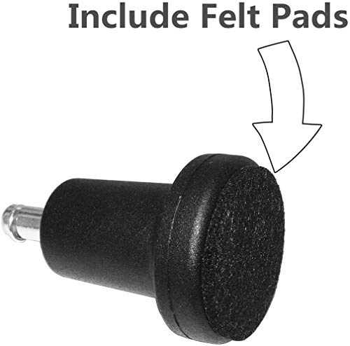 Bell Glides Replacement Office Chair Feet High Profile Wheel Stopper 5 Pack | 5 Pack high profile bell glides with 7/16 x 7/8 inch grip ring stem and felt pads convert chair caster wheels to stationary - size: High Profile