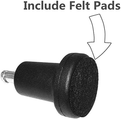 Bell Glides Replacement Office Chair Feet High Profile Wheel Stopper 5 Pack | 5 Pack high profile bell glides with 7/16 x 7/8 inch grip ring stem and felt pads convert chair caster wheels to stationary - size: High Profile