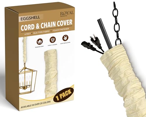 Royal Designs, Inc. CC-9-EG Cord & Chain Cover 4' Silktype Fabric Touch Fastener, Eggshell - color: Eggshell, size: 1 Pack