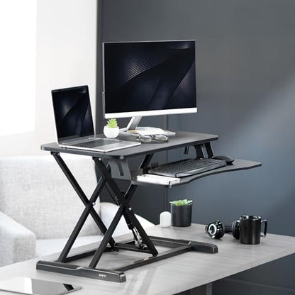VIVO Black 32 in Standing Desk Converter, DESK-V000K - color: Black, size: 32"