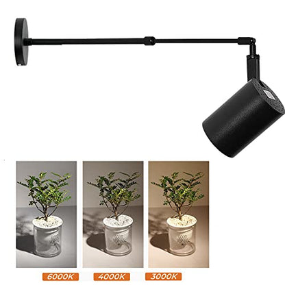 ikanta Painting Display Spotlights 24W 3 Temperature 3000K 4000K 6000K Swing Arm Lights Wall Mount Hardwired,Ceiling Mounted Picture Lights Spotlights for Accent Task Wall Art Exhibition