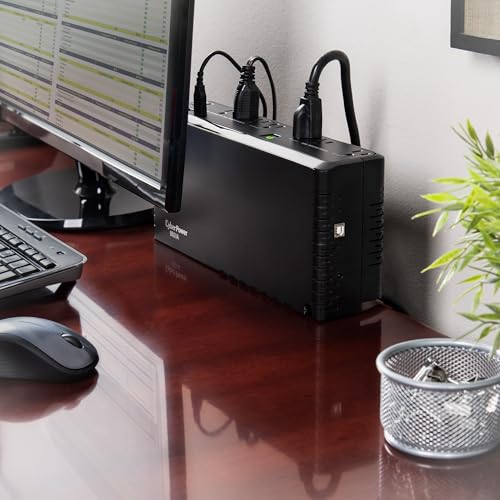 CyberPower SL950U Standby UPS Battery Backup and Surge Protector | 950VA/510W, 8 Outlets, USB Charge Ports, Slim Profile, UL Certified - size: 950VA, style: Slim