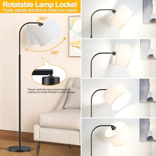 Black Floor Lamp, Arc Floor Lamps for Living Room - color: Black
