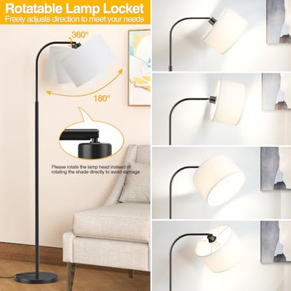 Black Floor Lamp, Arc Floor Lamps for Living Room - color: Black