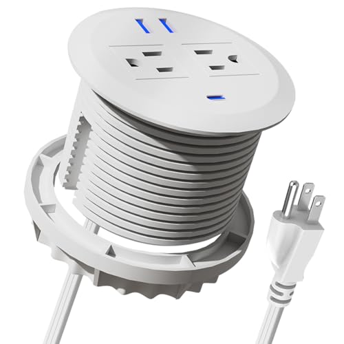 3-inch Desktop Power Grommet,PD20W USB-C,6.5ft Cord,White - size: White,6.5 ft Cord