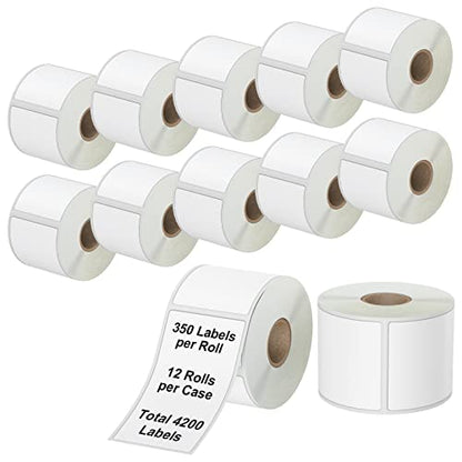 4200 Pcs 2.25" x 4" 3-Proof Direct Thermal Shipping Labels Compatible with Zebra LP2824 Plus ZD410 ZD411 ZD420 ZD421 ZP450 ZP505, 12-Roll Waterproof Mailing Address Labels for Rollo MUNBYN - color: 2.25"x4"-4200 Labels