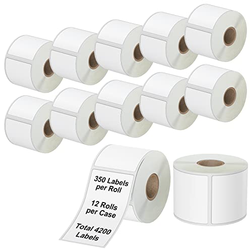 4200 Pcs 2.25" x 4" 3-Proof Direct Thermal Shipping Labels Compatible with Zebra LP2824 Plus ZD410 ZD411 ZD420 ZD421 ZP450 ZP505, 12-Roll Waterproof Mailing Address Labels for Rollo MUNBYN - color: 2.25"x4"-4200 Labels