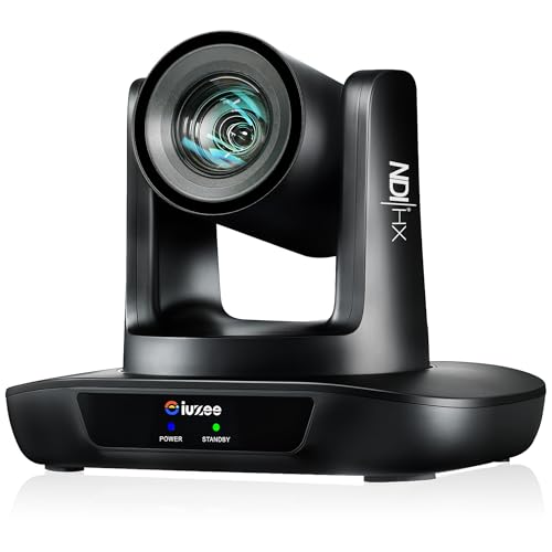 NDI PTZ Camera AI Auto Tracking 3G-SDI/USB3.0/HDMI/LAN PoE 30X Optical and 8X Digital Zoom Live Streaming Camera 1080P 60FPS for Church Services Worship Education Events vMix OBS YouTube - color: coal black