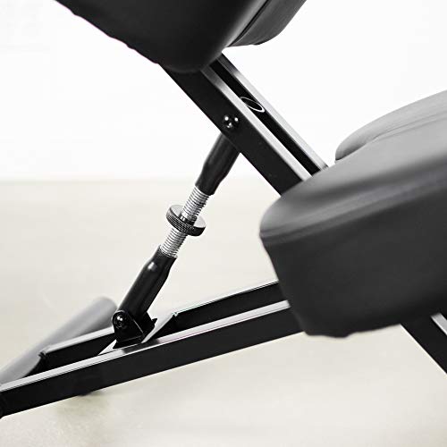 Ergonomic Kneeling Chair, Adjustable Stool for Home and Office - Improve Your Posture with an Angled Seat - Thick Comfortable Moulded Foam Cushions - Brake Casters