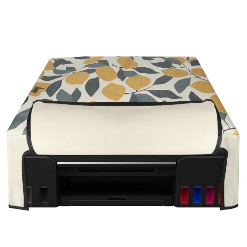 kwmobile Printer Cover for Canon PIXMA G650 / G620 - Flexible Protective Sleeve, Fabric Dust Cover, Fitted Printer Case, Lemons, Yellow/Green/Beige - style: Lemons 06-07-11
