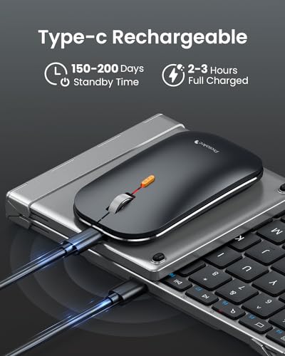 ProtoArc XKM01 Full-Size Foldable Keyboard Mouse Combo for Travel, Gray - color: Black Gray
