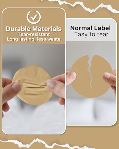 iEager 2 Inch Round Thermal Labels, Brown Circle Thermal Printer Stickers - color: Brown, size: 2 INCH