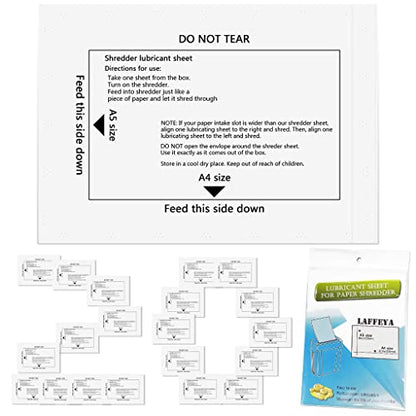 laffeya Shredder Lubricant Sheets & Paper Sharpening Cleaning Sheet (20) - size: 20