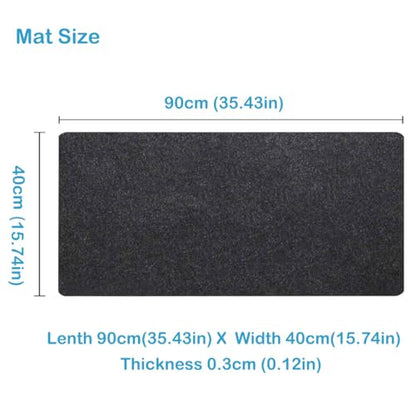 Large Felt Desk Pad Desk Protective Computer Pad Minimalistic Felt Anti-Slip Desk Mat for Keyboard and Mouse 35.43''X15.74''/90x40cm (Dark Gray)