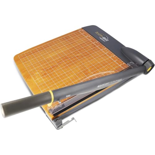 Westcott 12'' TrimAir Wood Guillotine Paper Cutter & Paper Trimmer, 30 Sheet (15106) - size: 12-inch