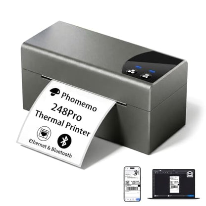 Phomemo Thermal Label Printer with Ethernet & Bluetooth Connectivity