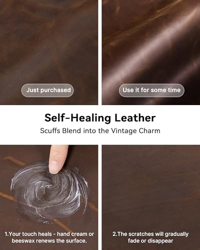 YSAGi Leather Desk Mat, 31.5"x15.8"Real Leather Desk Pad,2mm Thick Desk Blotter with Stiched line,Oil-Wax Feel Mouse pad and Self-Healing Laptop Pad for Home & Office(Classic Dark Brown) - size: 31.5"x15.8"