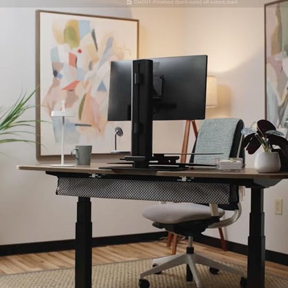 Perfect POSTURE Mesh Cable Organizer – Clamp-Mounted Under Desk Cable Management, Flexible Mesh, Easy-Access Design, & Standing Desk Compatible – 38” (White) - color: White, size: 38" Clamp
