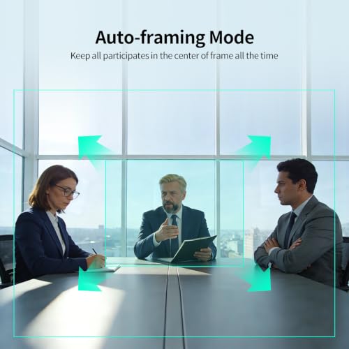 4K NDI PTZ Camera AI Voice Tracking, NDI® HX2, 12x Optical Zoom Conference Camera System, Gesture Control, Built-in 4 Mics, Auto Framing, HDMI/LAN/USB, 4K Webcam for Church, Conference, Livestream