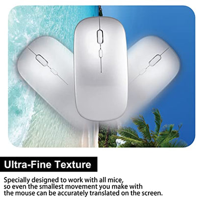 Small Mouse Pad 6 x 8 Inch, Audimi Mini Mouse Pad Thick for Laptop Wireless Mouse Home Office Travel, Portable & Washable (Beach) - color: Summer Beach
