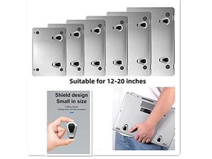 Portable Invisible Laptop Stand - 2PCS zinc Alloy Laptop mini Stand Heat Dissipation pad, Laptop Lifter Suitable for 12-20 inch Laptop - color: Silver