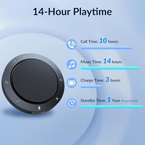 Conference Speakerphone - 2 AI Noise Reduction Mics, 360° Voice Pickup - color: FreeChat 103(2 Mics)
