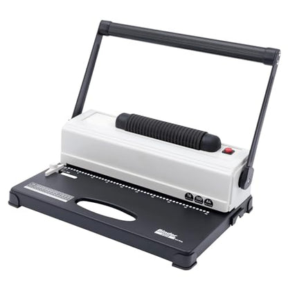 Electric Binding Machine Hole Punch Binding Machine with Sturdy Metal Construction, 250 Sheets Capacity, Coil Binder for Wire Binding