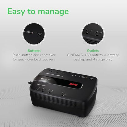 APWBE650G1 - BE650G1 Back-UPS ES 650 Battery Backup System
