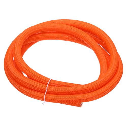 MECCANIXITY Split Sleeve Wire Loom Braided Sleeve 1/2" 10Ft Orange - color: Orange, size: 1/2" x 10Ft