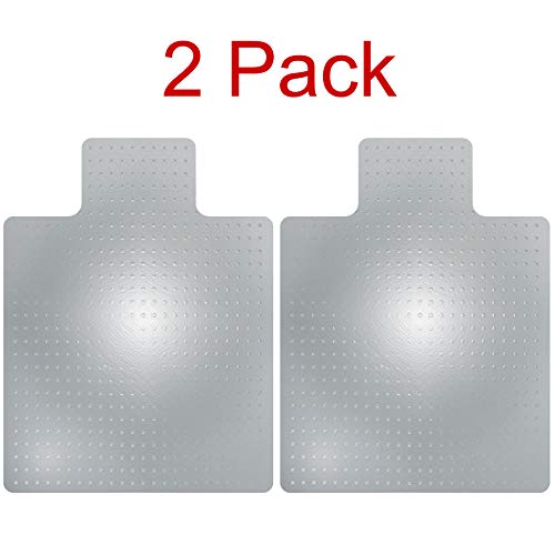 Marvelux 36" x 48" Heavy Duty Polycarbonate Office Chair Mat with Lip for Carpets, 2 Pack, Clear Carpet Protector for Low, Standard and Medium Pile Carpeted Floors, Shipped Flat, Multiple Sizes - size: 36" x 48" (With Lip) 2 Pack